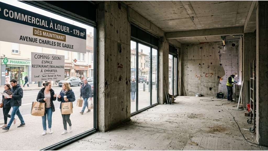 Vente local 179m² empl N°1 à St Bonnet de Mure