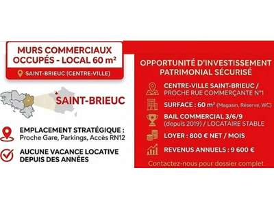 Vente Locaux commerciaux - Boutiques à Saint-Brieuc