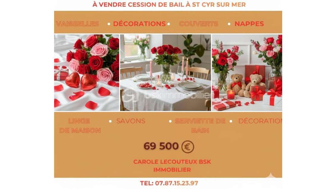 AV local commercial 100m² à Saint-Cyr-sur-Mer