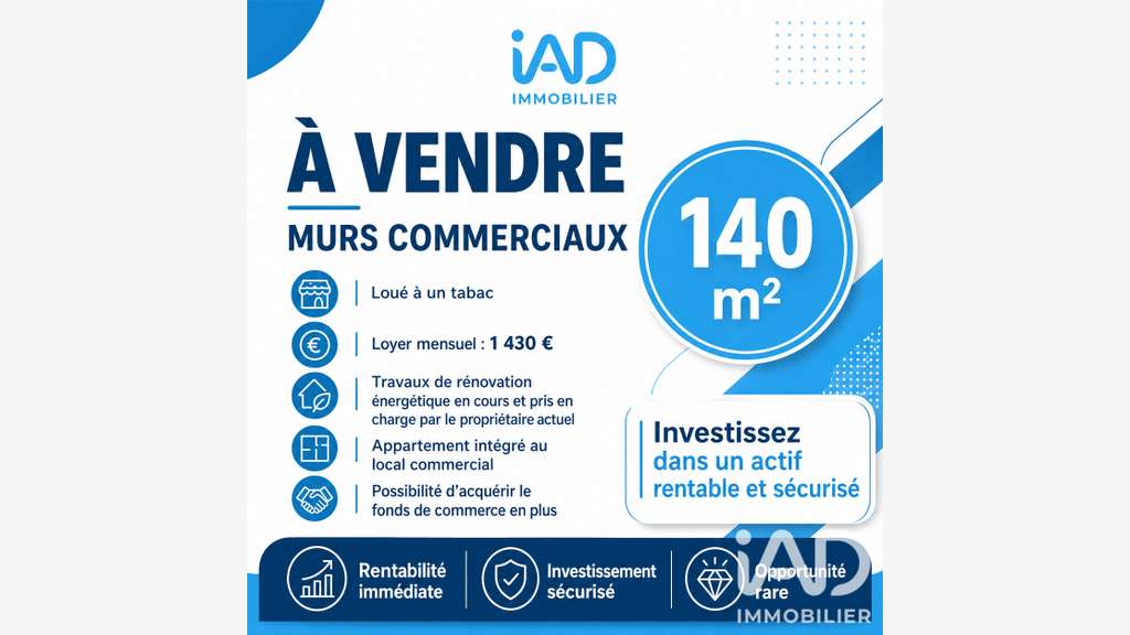 Murs commerciaux loués à Saint-Fargeau-Ponthierry