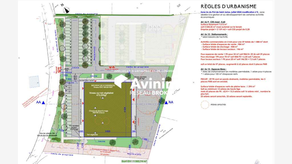 Terrain commercial avec permis à Saint-Jorioz