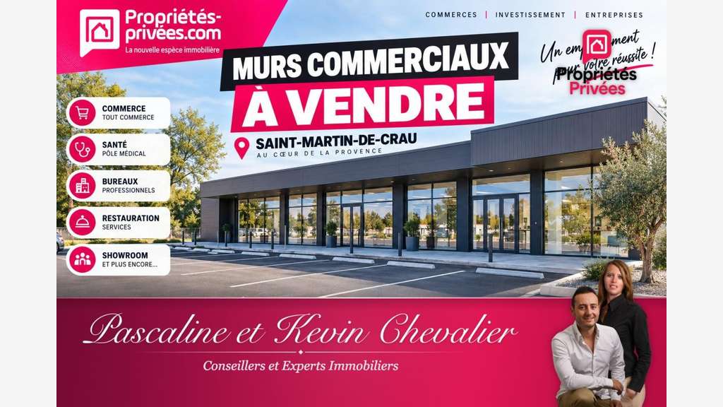 Vente murs de 700m² en zc à Saint Martin de Crau