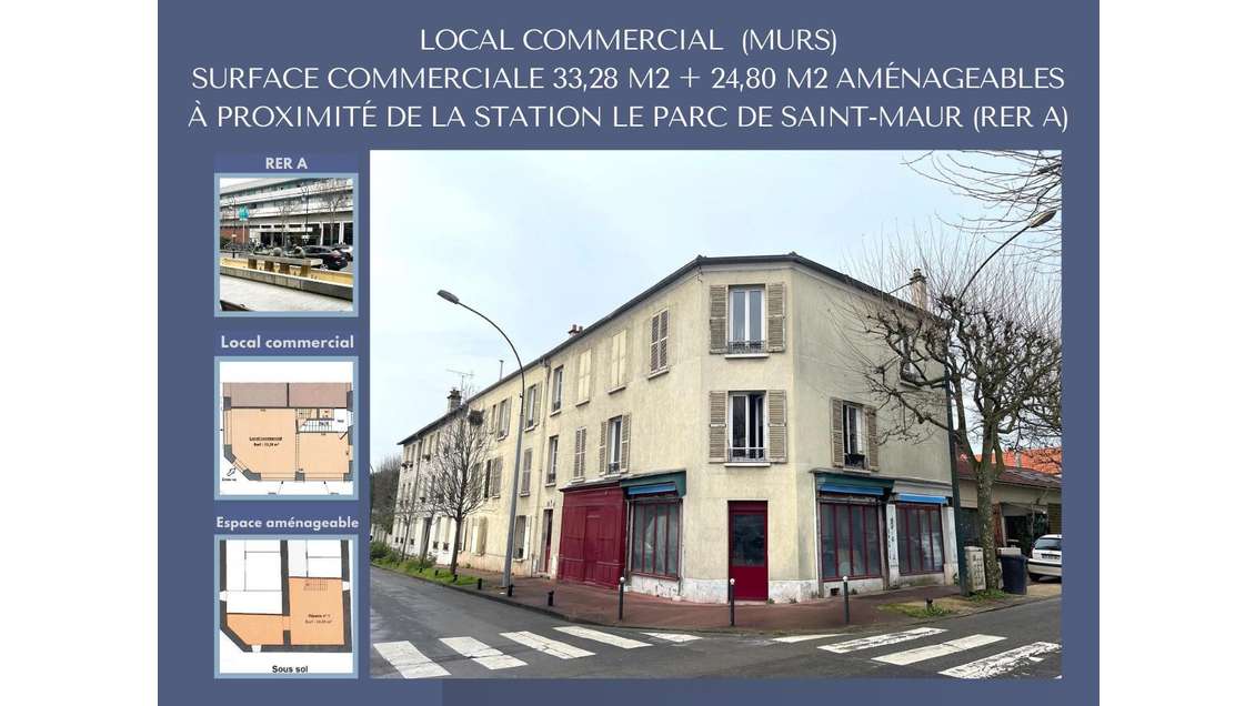 Vente local quartier du Parc Saint-Maur-des-Fossés