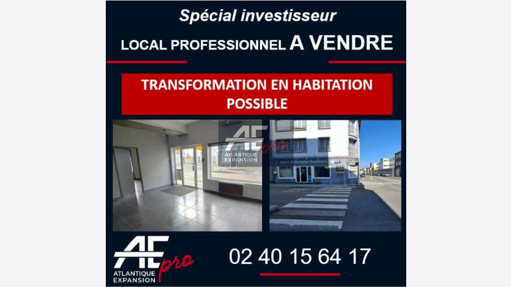 Local 55m² en angle de rue à vendre Saint Nazaire