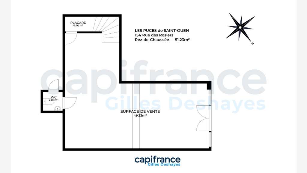 Av Murs 225m² Les Puces Marché Vernaison (St-Ouen)