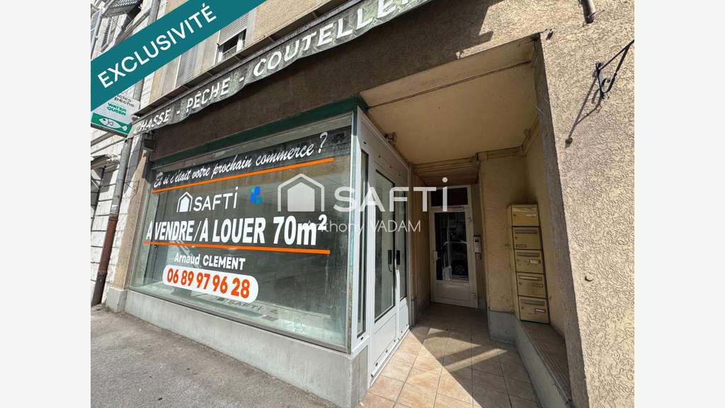 Local commercial 66m² au cœur de Salins-les-Bains