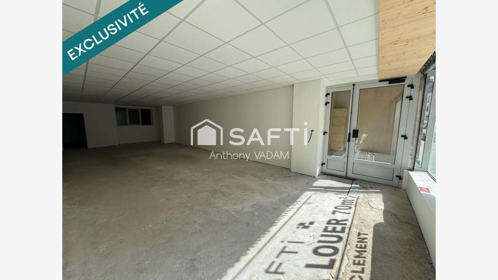 Local commercial 66m² au cœur de Salins-les-Bains