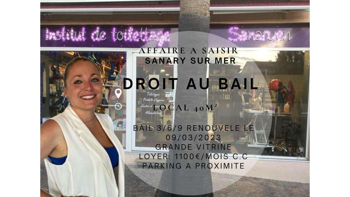Droit au bail 40m² grande vitrine à Sanary-sur-Mer