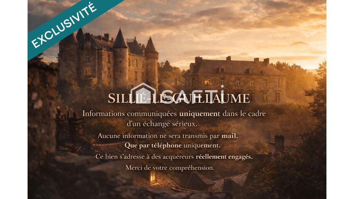 Cède lieu emblématique 400m² à Sillé-le-Guillaume