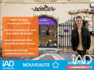Droit au bail local commercial 32m² Toulon centre