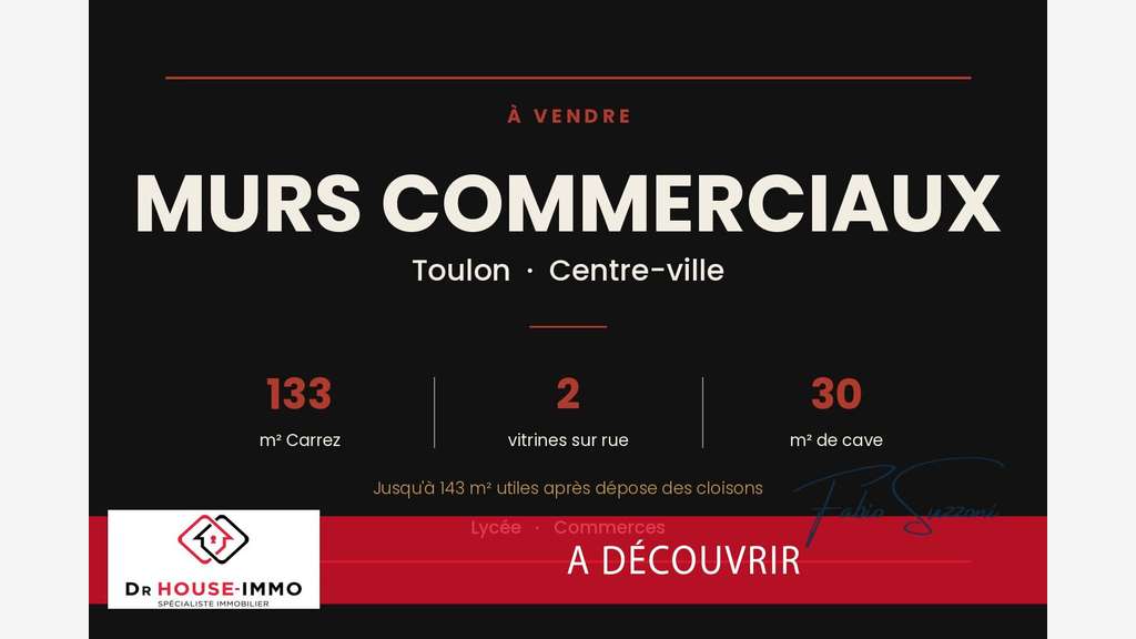 Vente murs commerciaux de 133m² à Toulon centre