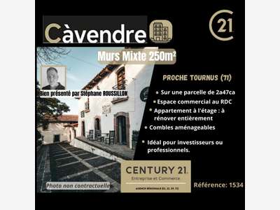 Vente bâtiment mixte de 250m² proche de Tournus