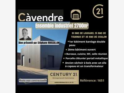 Vente ensemble industriel de 2700m² à Tournus
