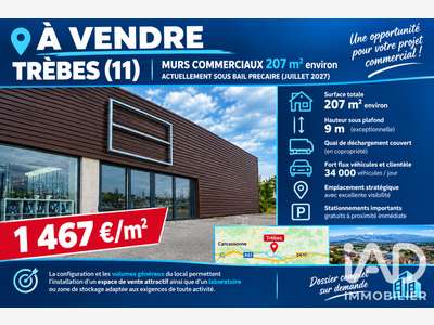 AV local commercial de 207m² à Trèbes axe passant