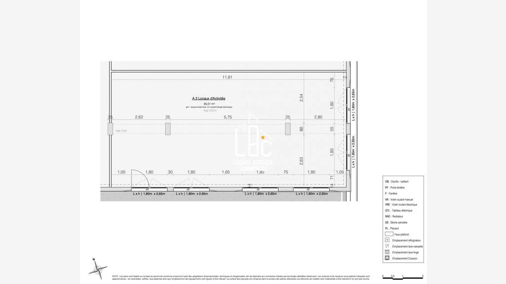 À vendre local commercial 65m² à Trignac centre