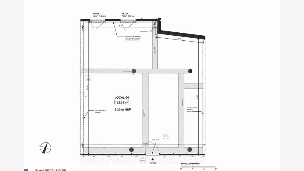AV local commercial 123m² à Vannes La Gare
