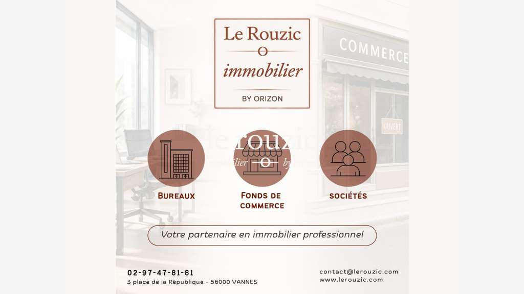 VANNES – Rue des Vierges, cœur piéton – Local comm