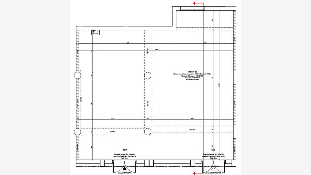 Locaux neufs 115m² pour services bureaux à Vaulx 