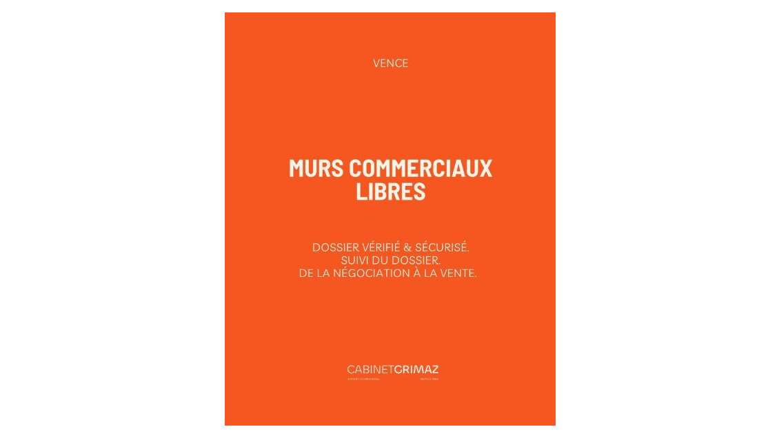Vente murs commerciaux libres 152m² à Vence