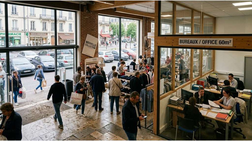 A vendre murs commerciaux 357m² parking à Vichy