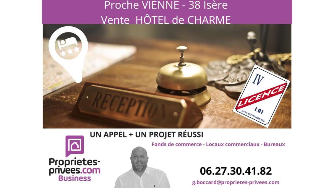 Murs commerciaux hôtel de charme à Vienne