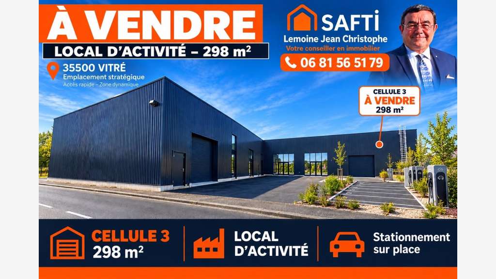 Cellule d'activité 298 m2 libre