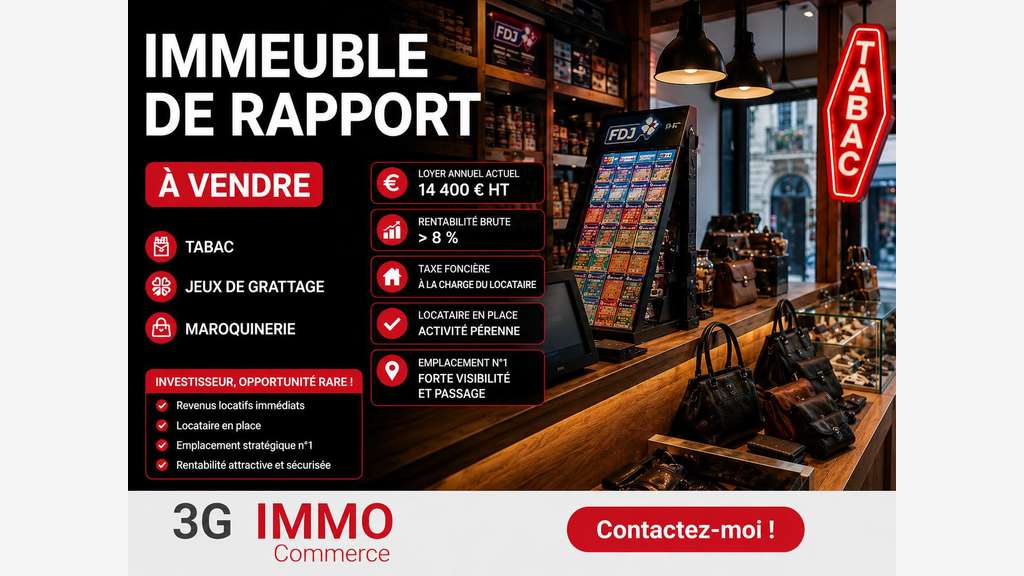 Vente murs loués tabac à Vitry-le-François