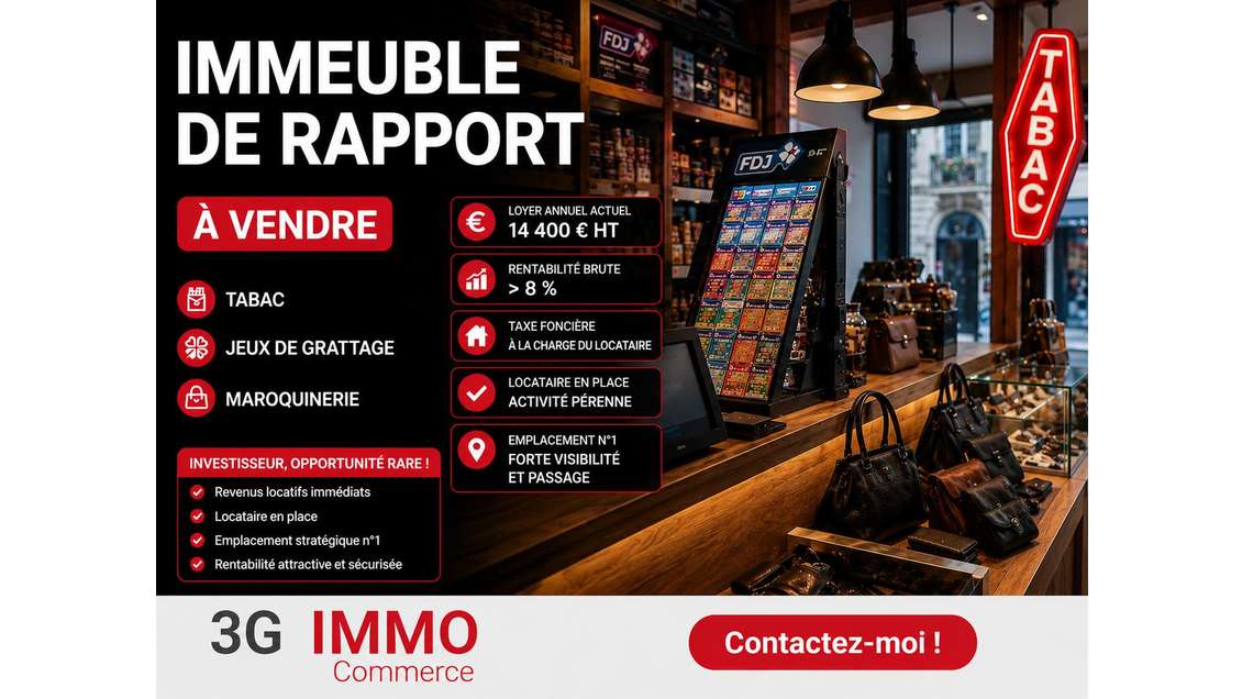 Vente murs loués tabac à Vitry-le-François