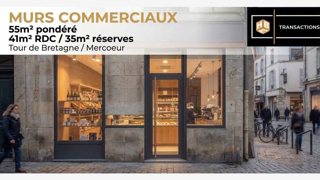 Local vide 55m² à vendre rue Mercoeur à Nantes
