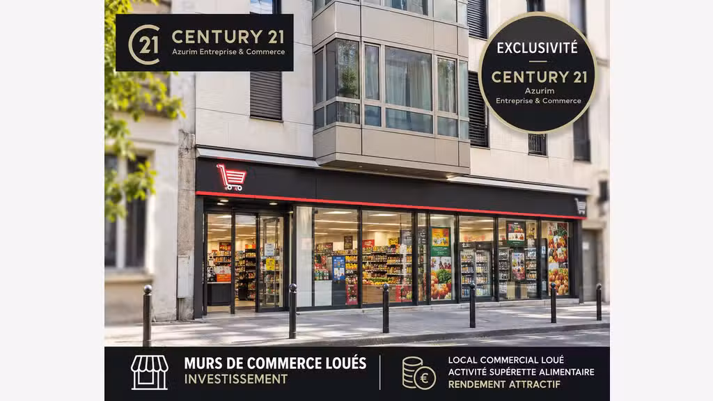 AV murs commerciaux loués supérette à Paris 20e
