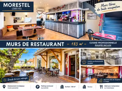 Murs de restaurant 183m² au coeur de Morestel