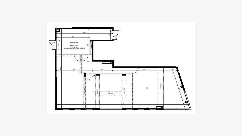A vendre local commercial neuf centre Bourgoin
