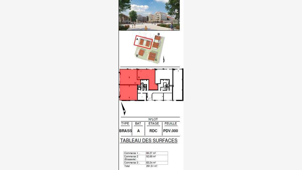 AV local commercial restauration possible 261m²