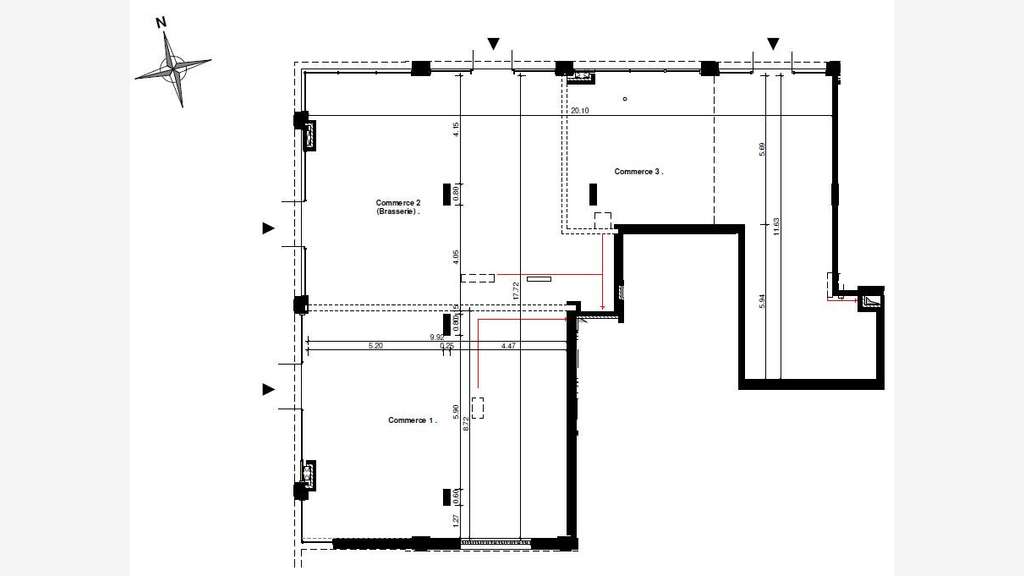 AV local commercial restauration possible 261m²