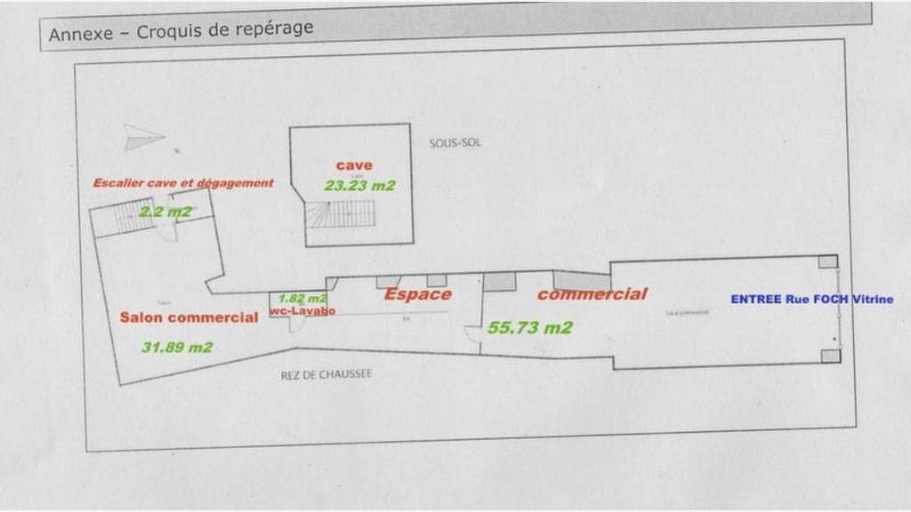 Vente local commercial rénové 100m² à Tarbes