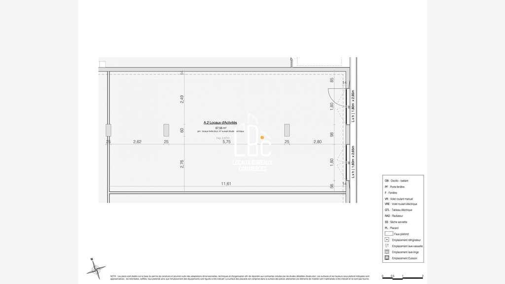 À vendre local commercial 67m² à Trignac 