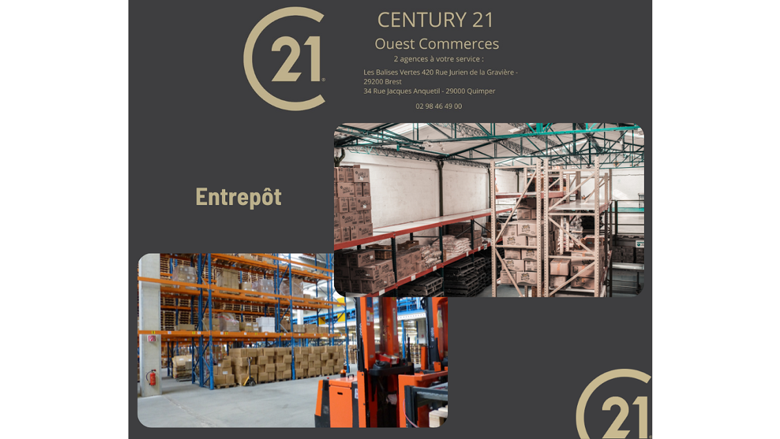Vente entrepôt 600m² entre Quimper et Douarnenez