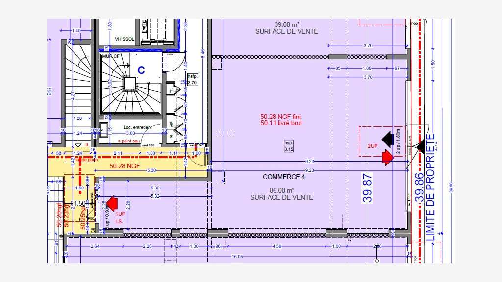 Local 86m² à vendre à Miramas centre 13140