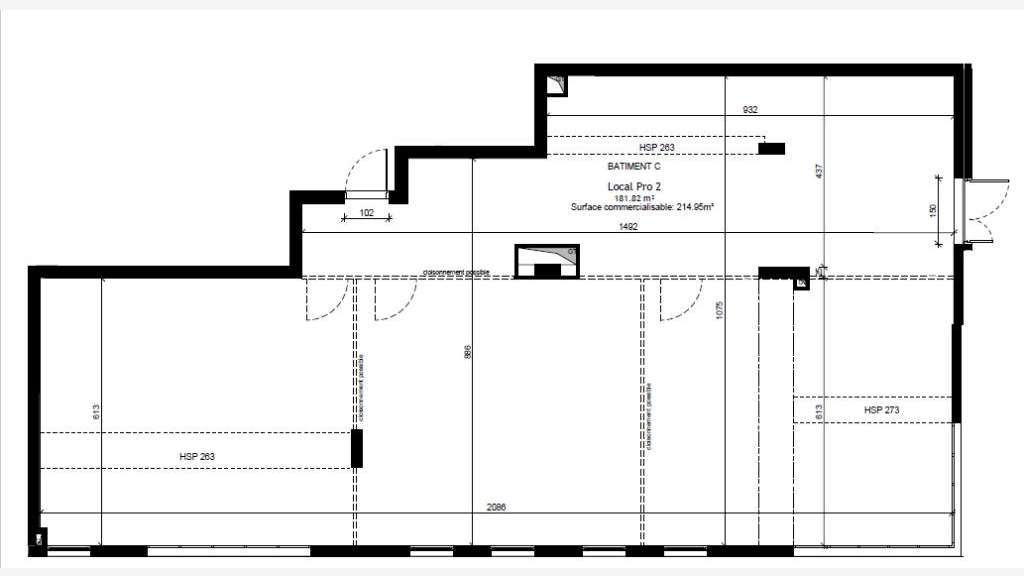 AV local neuf 214m² disponible fin 2024 