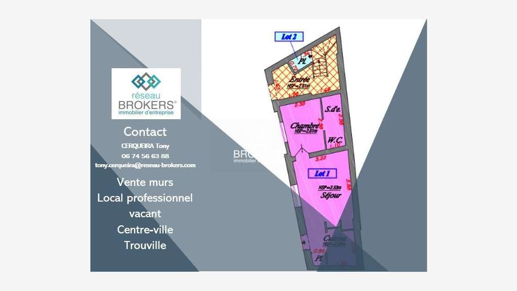 Vente murs commerciaux 27m² à Trouville-sur-mer