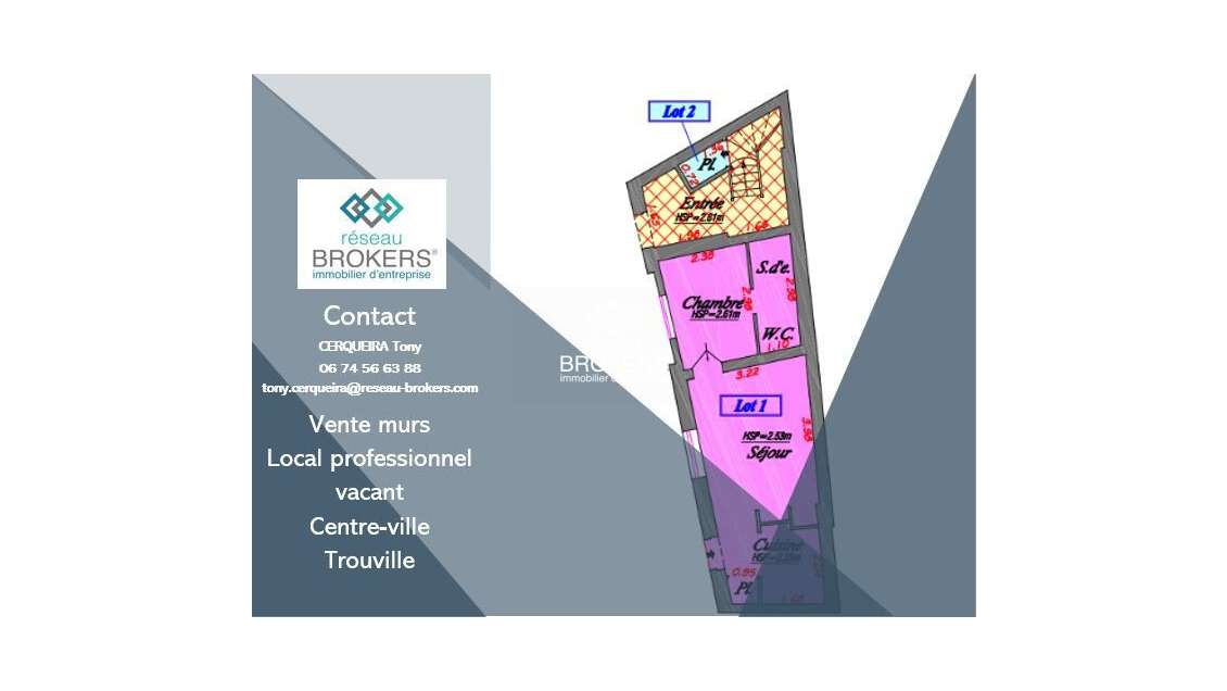 Vente murs commerciaux 27m² à Trouville-sur-mer