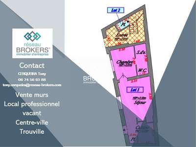 Vente murs commerciaux 27m² à Trouville-sur-mer