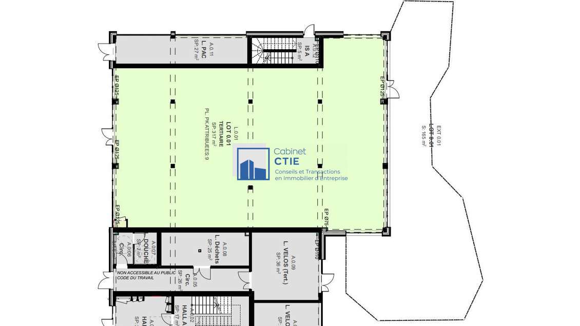 Vente VEFA local commercial 319m² Angers