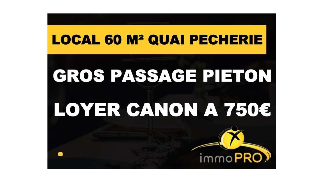 Vente local de 60m² à Lyon quai de la Pêcherie