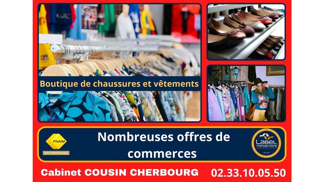 Vente concept store faible loyer à Montebourg