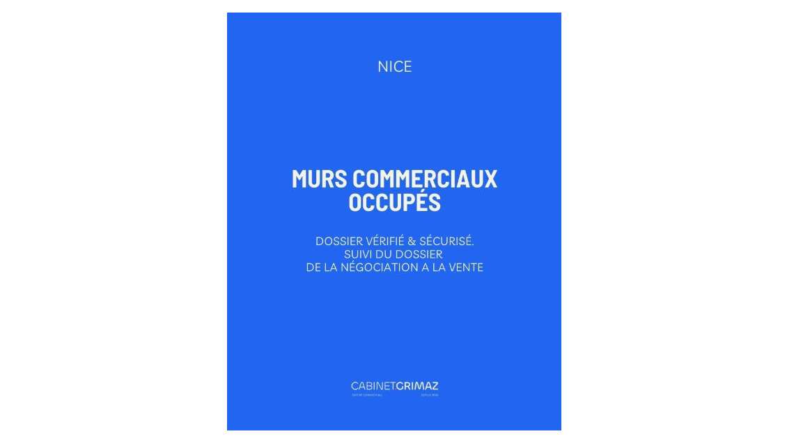 Vente murs commerciaux occupés à Nice Musiciens 