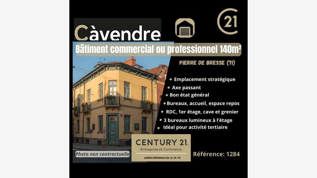 Vente murs 115m² à Pierre-de-Bresse