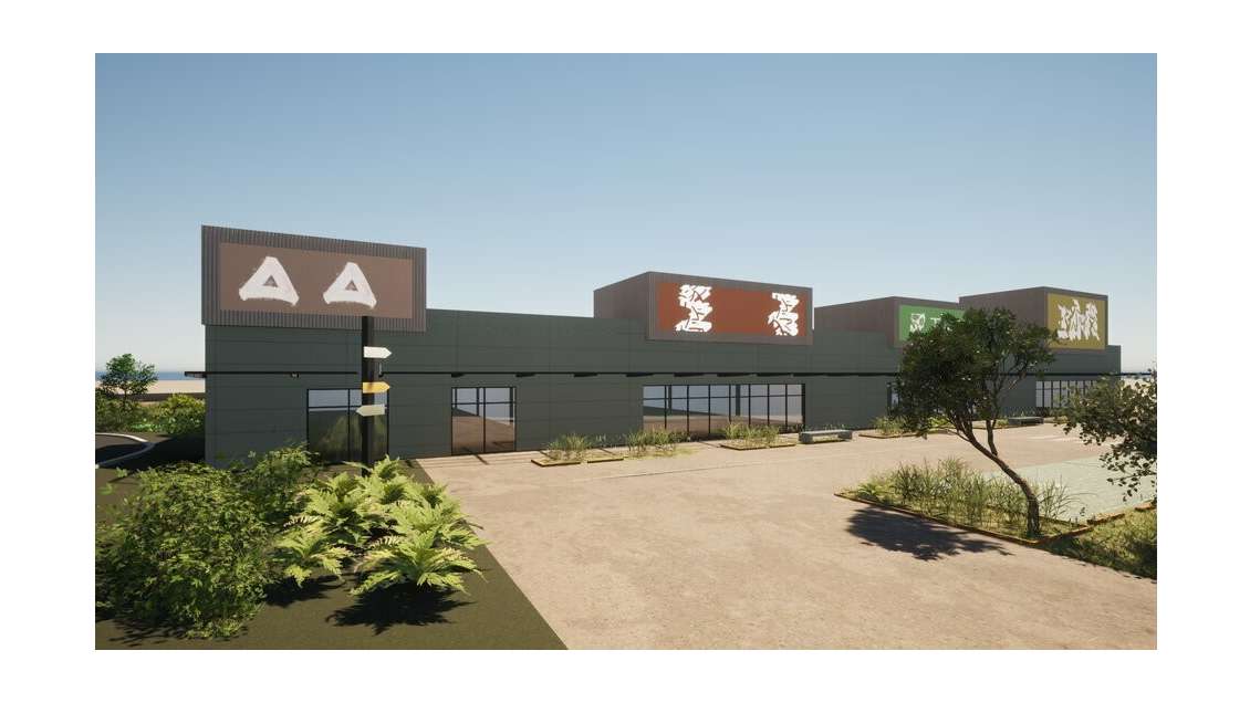 AV local commercial 562m² brut de béton Pleurtuit 