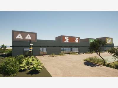 AV local commercial 562m² brut de béton Pleurtuit 