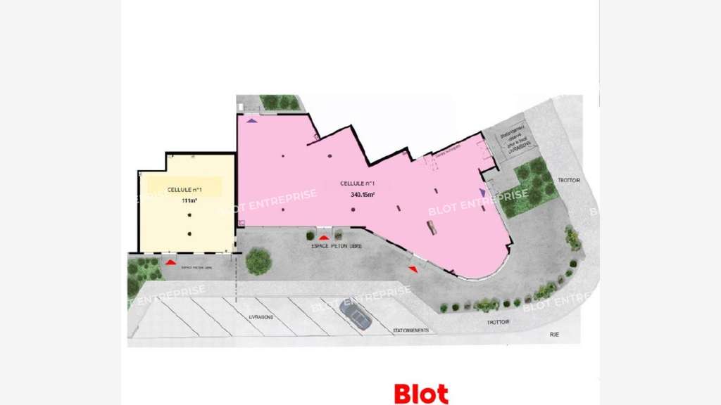 A vendre locaux commerciaux 112m² Saint Nazaire